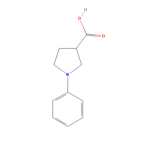 1-phenylpyrrolidine-3-carboxylic acid (CAS: 933709-26-3) - Chemical Structure and Molecular Formula 