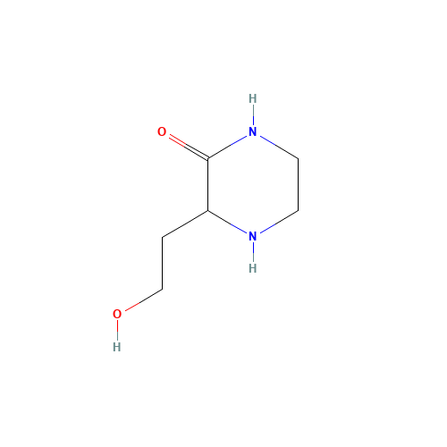 3-(2-hydroxyethyl)piperazin-2-one (CAS: 936940-62-4) - Chemical Structure and Molecular Formula 
