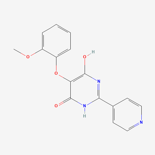 4-hydroxy-5-(2-methoxyphenoxy)-2-pyridin-4-yl-1H-pyrimidin-6-one (CAS: 150728-08-8) - Related Chemical Product