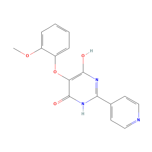 4-hydroxy-5-(2-methoxyphenoxy)-2-pyridin-4-yl-1H-pyrimidin-6-one (CAS: 150728-08-8) - Related Chemical Product