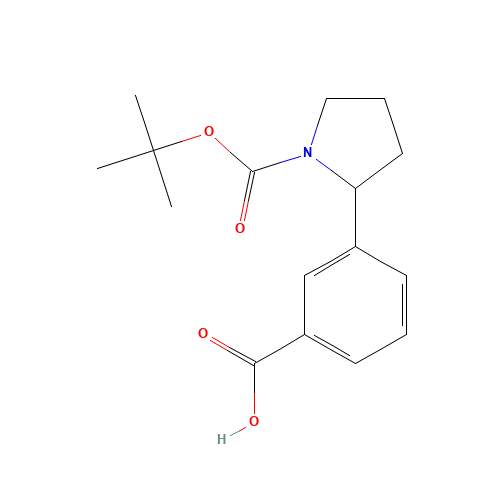 3-[1-[(2-methylpropan-2-yl)oxycarbonyl]pyrrolidin-2-yl]benzoic acid (CAS: 317355-21-8) - Related Chemical Product