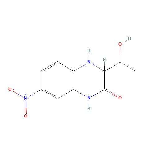 3-(1-hydroxyethyl)-7-nitro-3,4-dihydro-1H-quinoxalin-2-one (CAS: 99056-50-5) - Related Chemical Product