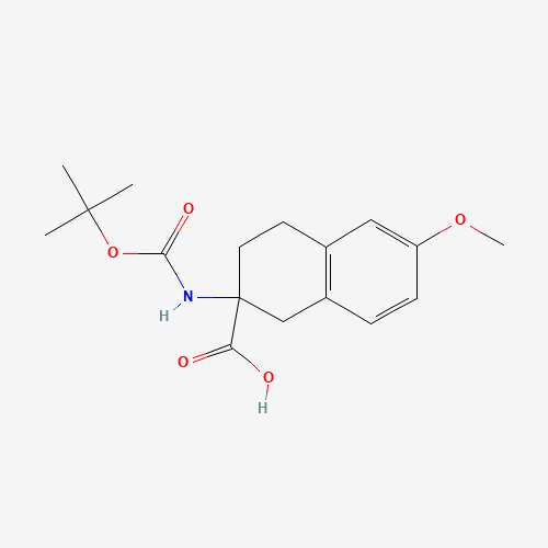 6-methoxy-2-[(2-methylpropan-2-yl)oxycarbonylamino]-3,4-dihydro-1H-naphthalene-2-carboxylic acid (CAS: 885274-19-1) - Related Chemical Product