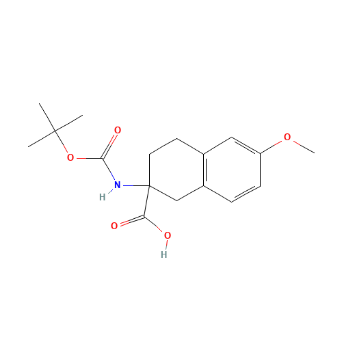 6-methoxy-2-[(2-methylpropan-2-yl)oxycarbonylamino]-3,4-dihydro-1H-naphthalene-2-carboxylic acid (CAS: 885274-19-1) - Related Chemical Product