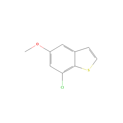 7-chloro-5-methoxy-1-benzothiophene (CAS: 959144-63-9) - Chemical Structure and Molecular Formula 