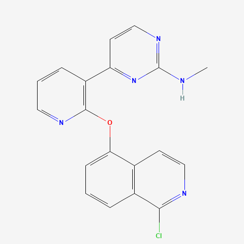 4-[2-(1-chloroisoquinolin-5-yl)oxypyridin-3-yl]-N-methylpyrimidin-2-amine (CAS: 1192835-12-3) - Related Chemical Product