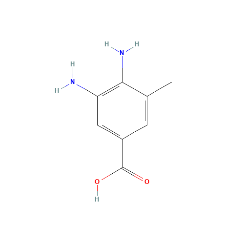 3,4-diamino-5-methylbenzoic acid (CAS: 37901-95-4) - Chemical Structure and Molecular Formula 