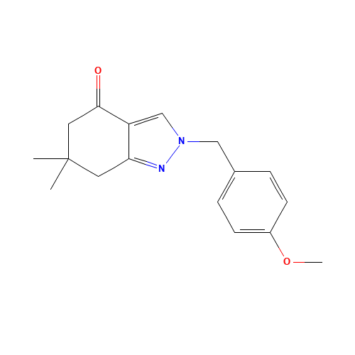 2-[(4-methoxyphenyl)methyl]-6,6-dimethyl-5,7-dihydroindazol-4-one (CAS: 1355248-92-8) - Related Chemical Product