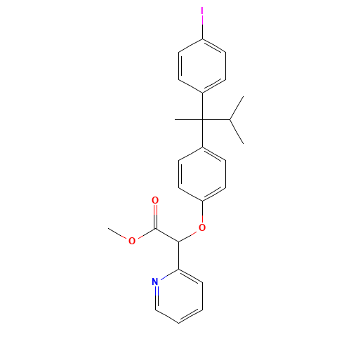 methyl 2-[4-[2-(4-iodophenyl)-3-methylbutan-2-yl]phenoxy]-2-pyridin-2-ylacetate (CAS: 1092769-10-2) - Related Chemical Product