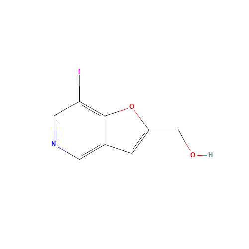(7-iodofuro[3,2-c]pyridin-2-yl)methanol (CAS: 342601-32-5) - Chemical Structure and Molecular Formula 