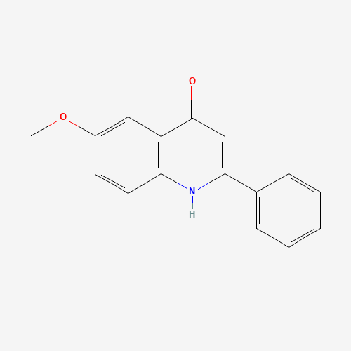 6-methoxy-2-phenyl-1H-quinolin-4-one (CAS: 17282-70-1) - Chemical Structure and Molecular Formula 