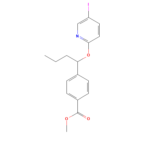 methyl 4-[1-(5-iodopyridin-2-yl)oxybutyl]benzoate (CAS: 1393125-54-6) - Related Chemical Product
