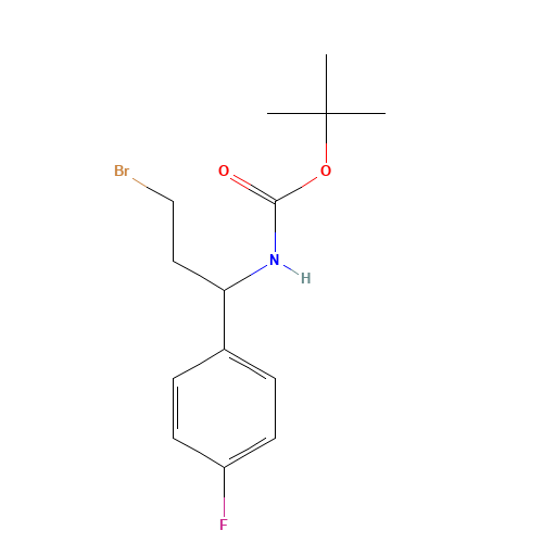 tert-butyl N-[3-bromo-1-(4-fluorophenyl)propyl]carbamate (CAS: 924817-75-4) - Related Chemical Product
