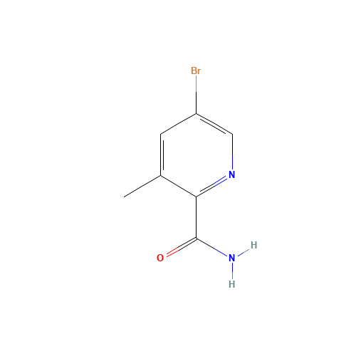 5-bromo-3-methylpyridine-2-carboxamide (CAS: 1400645-41-1) - Chemical Structure and Molecular Formula 
