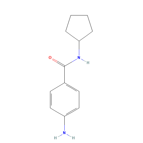4-amino-N-cyclopentylbenzamide (CAS: 436095-47-5) - Chemical Structure and Molecular Formula 