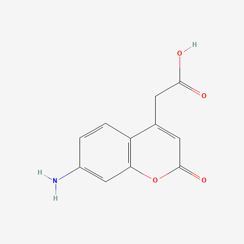 2-(7-amino-2-oxochromen-4-yl)acetic acid (CAS: 85157-21-7) - Chemical Structure and Molecular Formula 