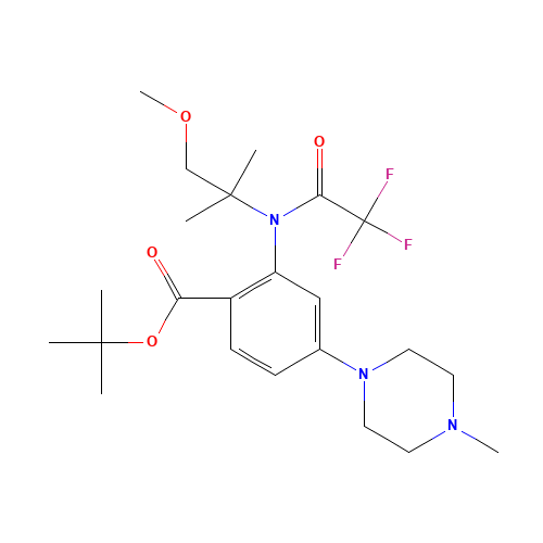 tert-butyl 2-[(1-methoxy-2-methylpropan-2-yl)-(2,2,2-trifluoroacetyl)amino]-4-(4-methylpiperazin-1-yl)benzoate (CAS: 1108746-45-7) - Related Chemical Product