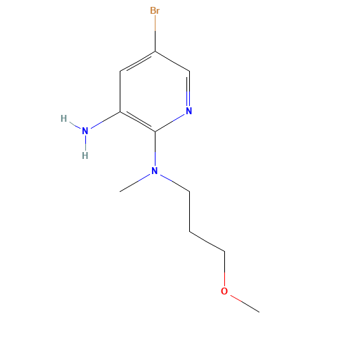 5-bromo-2-N-(3-methoxypropyl)-2-N-methylpyridine-2,3-diamine (CAS: 1259440-11-3) - Chemical Structure and Molecular Formula 