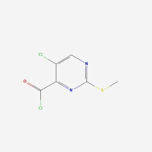 5-chloro-2-methylsulfanylpyrimidine-4-carbonyl chloride (CAS: 79686-02-5) - Chemical Structure and Molecular Formula 