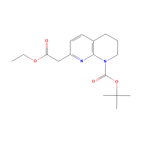 tert-butyl 7-(2-ethoxy-2-oxoethyl)-3,4-dihydro-2H-1,8-naphthyridine-1-carboxylate (CAS: 243641-38-5) - Related Chemical Product