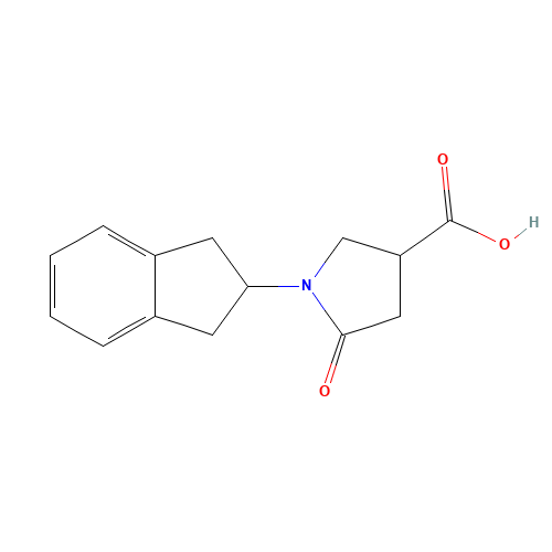 1-(2,3-dihydro-1H-inden-2-yl)-5-oxopyrrolidine-3-carboxylic acid (CAS: 566154-69-6) - Related Chemical Product