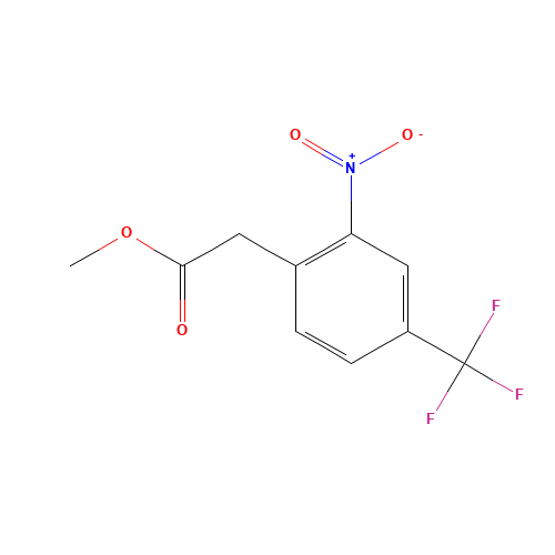 methyl 2-[2-nitro-4-(trifluoromethyl)phenyl]acetate (CAS: 13544-07-5) - Chemical Structure and Molecular Formula 