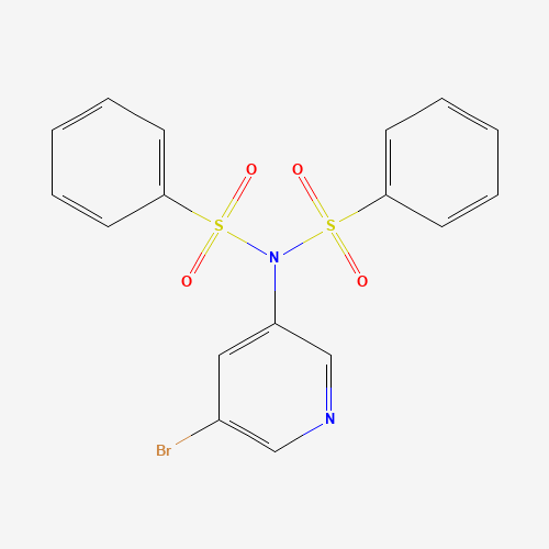 N-(benzenesulfonyl)-N-(5-bromopyridin-3-yl)benzenesulfonamide (CAS: 1192749-74-8) - Chemical Structure and Molecular Formula 