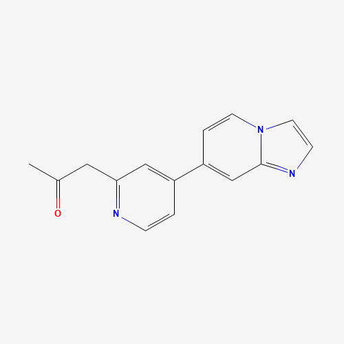 1-(4-imidazo[1,2-a]pyridin-7-ylpyridin-2-yl)propan-2-one (CAS: 908267-86-7) - Chemical Structure and Molecular Formula 