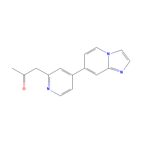 1-(4-imidazo[1,2-a]pyridin-7-ylpyridin-2-yl)propan-2-one (CAS: 908267-86-7) - Chemical Structure and Molecular Formula 