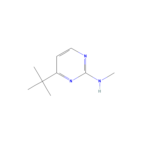4-tert-butyl-N-methylpyrimidin-2-amine (CAS: 17322-04-2) - Chemical Structure and Molecular Formula 