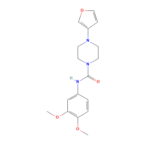 N-(3,4-dimethoxyphenyl)-4-(furan-3-yl)piperazine-1-carboxamide (CAS: 75289-76-8) - Related Chemical Product