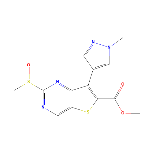 methyl 7-(1-methylpyrazol-4-yl)-2-methylsulfinylthieno[3,2-d]pyrimidine-6-carboxylate (CAS: 1462949-92-3) - Related Chemical Product