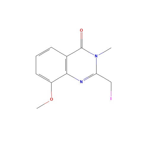 2-(iodomethyl)-8-methoxy-3-methylquinazolin-4-one (CAS: 1263413-70-2) - Chemical Structure and Molecular Formula 