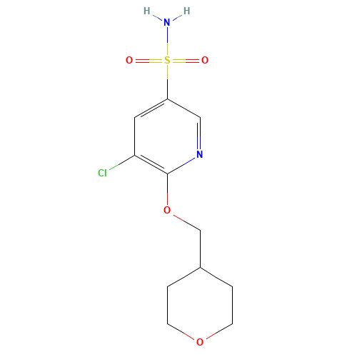 5-chloro-6-(oxan-4-ylmethoxy)pyridine-3-sulfonamide (CAS: 1228874-50-7) - Related Chemical Product