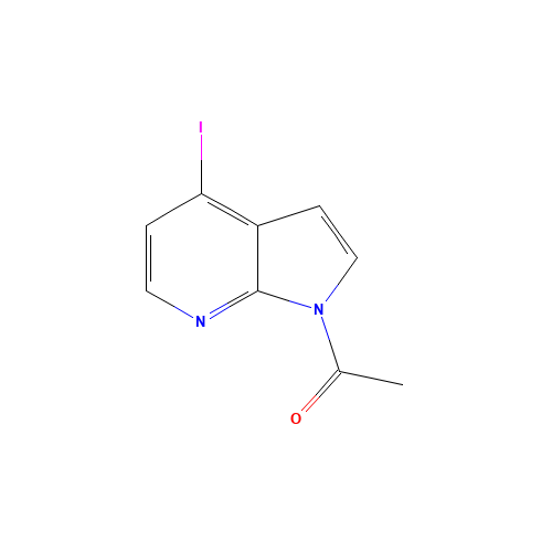 1-(4-iodopyrrolo[2,3-b]pyridin-1-yl)ethanone (CAS: 443729-67-7) - Chemical Structure and Molecular Formula 