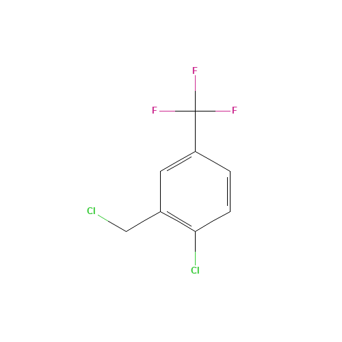 1-chloro-2-(chloromethyl)-4-(trifluoromethyl)benzene (CAS: 22902-87-0) - Chemical Structure and Molecular Formula 