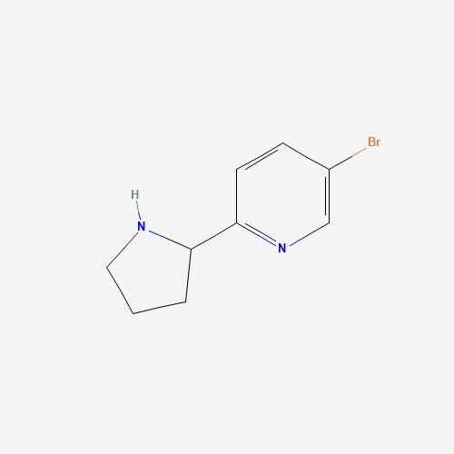 5-bromo-2-pyrrolidin-2-ylpyridine (CAS: 886365-48-6) - Chemical Structure and Molecular Formula 