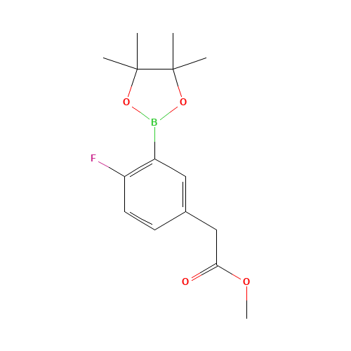 methyl 2-[4-fluoro-3-(4,4,5,5-tetramethyl-1,3,2-dioxaborolan-2-yl)phenyl]acetate (CAS: 944317-66-2) - Related Chemical Product