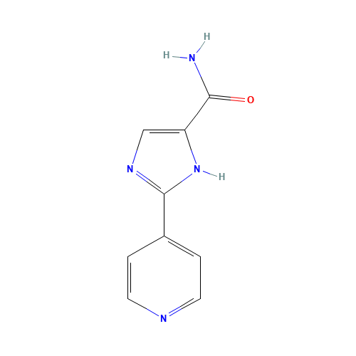 2-pyridin-4-yl-1H-imidazole-5-carboxamide (CAS: 34626-09-0) - Chemical Structure and Molecular Formula 