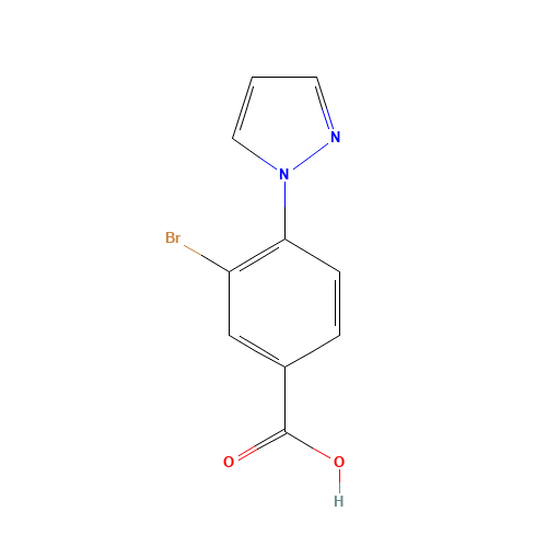 3-bromo-4-pyrazol-1-ylbenzoic acid (CAS: 1186663-57-9) - Related Chemical Product