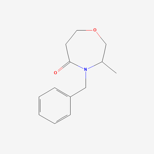 4-benzyl-3-methyl-1,4-oxazepan-5-one (CAS: 1224374-24-6) - Chemical Structure and Molecular Formula 