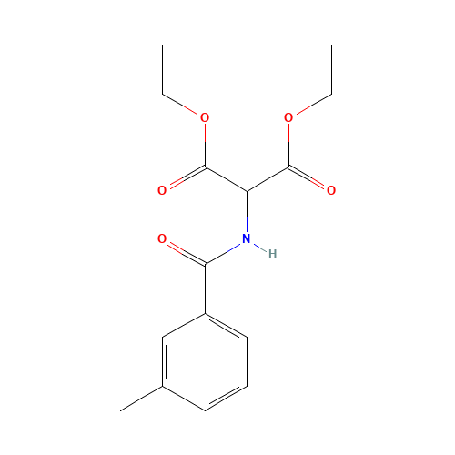 diethyl 2-[(3-methylbenzoyl)amino]propanedioate (CAS: 1154238-33-1) - Chemical Structure and Molecular Formula 