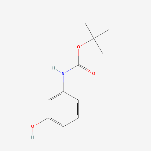 tert-butyl N-(3-hydroxyphenyl)carbamate (CAS: 19962-06-2) - Chemical Structure and Molecular Formula 