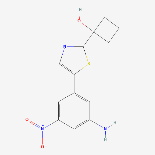 1-[5-(3-amino-5-nitrophenyl)-1,3-thiazol-2-yl]cyclobutan-1-ol (CAS: 1312535-27-5) - Related Chemical Product