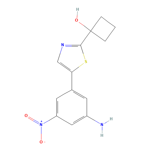 1-[5-(3-amino-5-nitrophenyl)-1,3-thiazol-2-yl]cyclobutan-1-ol (CAS: 1312535-27-5) - Related Chemical Product