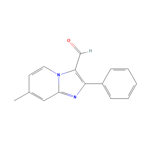 7-methyl-2-phenylimidazo[1,2-a]pyridine-3-carbaldehyde (CAS: 300708-60-5) - Chemical Structure and Molecular Formula 