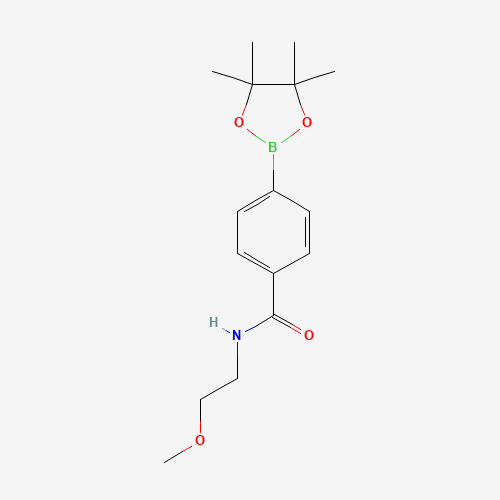 N-(2-methoxyethyl)-4-(4,4,5,5-tetramethyl-1,3,2-dioxaborolan-2-yl)benzamide (CAS: 1073353-60-2) - Chemical Structure and Molecular Formula 