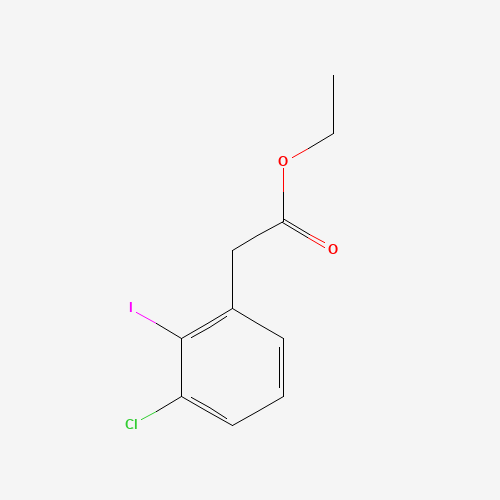 ethyl 2-(3-chloro-2-iodophenyl)acetate (CAS: 1035262-61-3) - Chemical Structure and Molecular Formula 