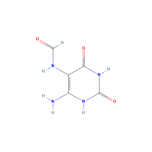 N-(6-amino-2,4-dioxo-1H-pyrimidin-5-yl)formamide (CAS: 10184-00-6) - Chemical Structure and Molecular Formula 