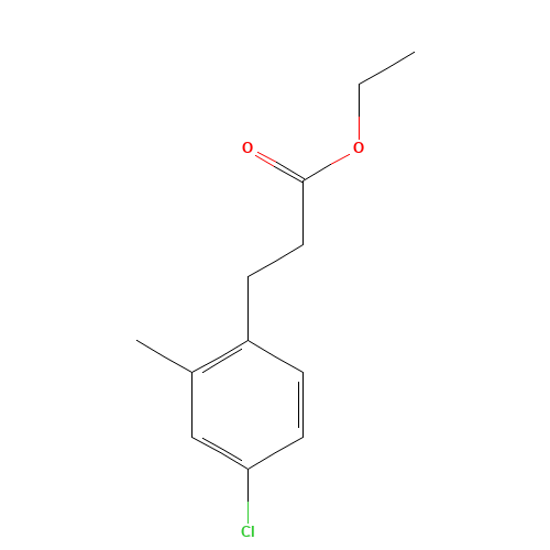 ethyl 3-(4-chloro-2-methylphenyl)propanoate (CAS: 108579-13-1) - Chemical Structure and Molecular Formula 